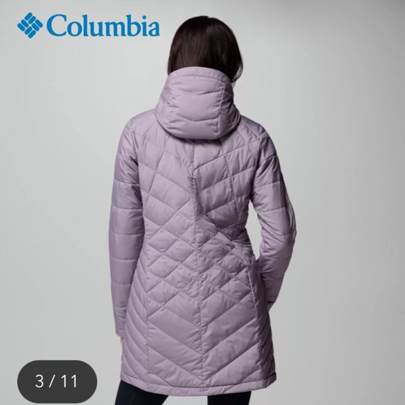 NWOT Columbia Heavenly Long Hooded Jacket in Purple - Picture 4 of 16